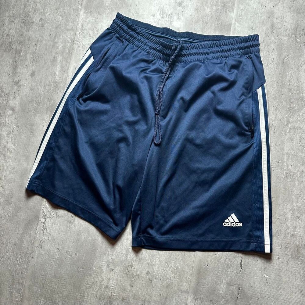 Adidas Men's Navy and Blue Shorts
